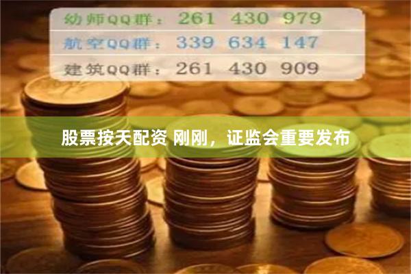 股票按天配资 刚刚，证监会重要发布